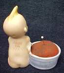 Bisque Baby Pin Cushion Unusual Vintage