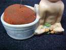 Bisque Baby Pin Cushion Unusual Vintage