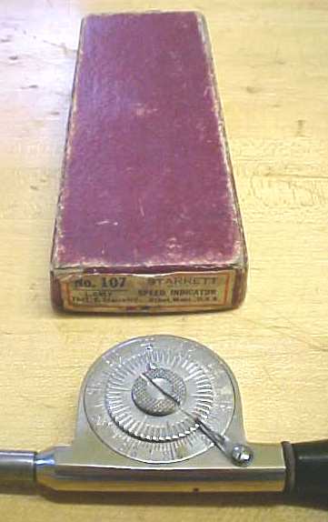 Starrett No. 107 Speed Indicator + Box