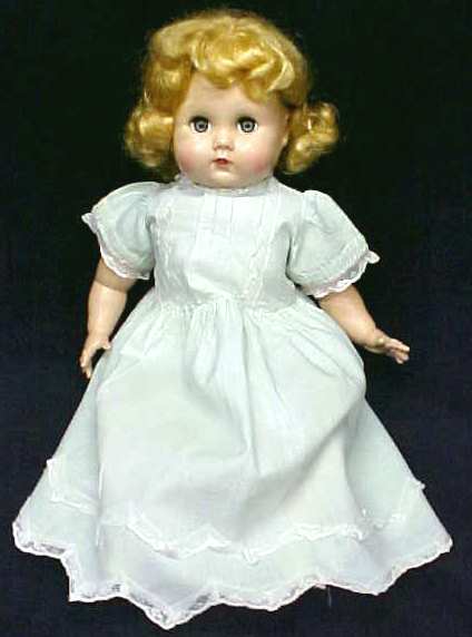 Mama Doll Big Eyes Blonde Saran Wig