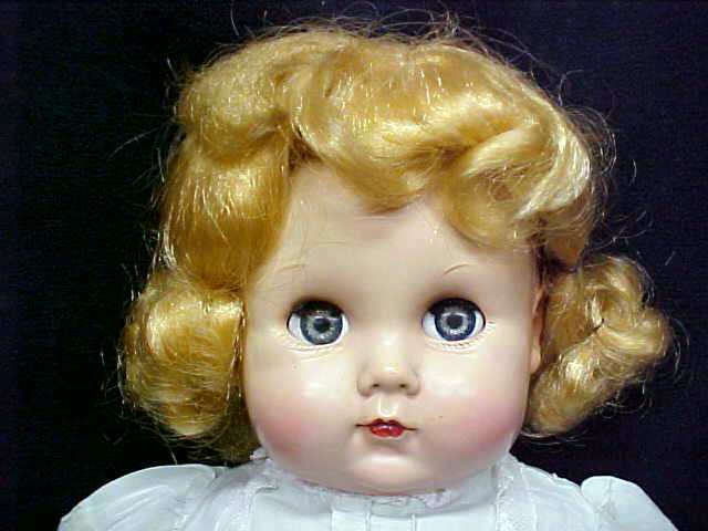 Mama Doll Big Eyes Blonde Saran Wig
