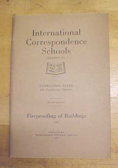 Fireproofing of Buildings Booklet ICS 1920