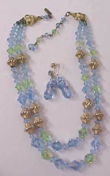 Austrian Crystal Choker Necklace & Earrings