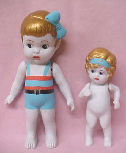 Bisque Dolls 1940's Flapper & Bathing Suit 2