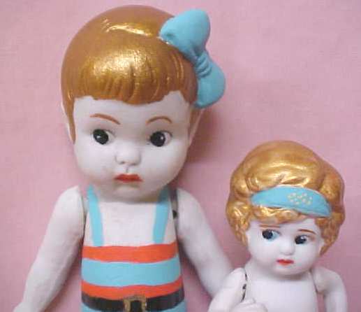 Bisque Dolls 1940's Flapper & Bathing Suit 2