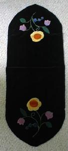 Plush Velvet Vintage Runner Scarf Apl Flowers