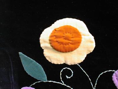 Plush Velvet Vintage Runner Scarf Apl Flowers