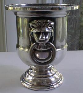Urn Toothpick Holder Sheffield Silverplate Lions