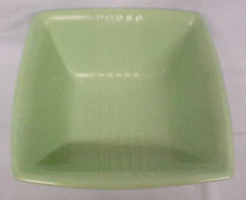 Green Pottery Bowl Sleek Deco Style USA