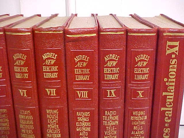 Audels Electric Library 1942 Red Leather 11 Volumes