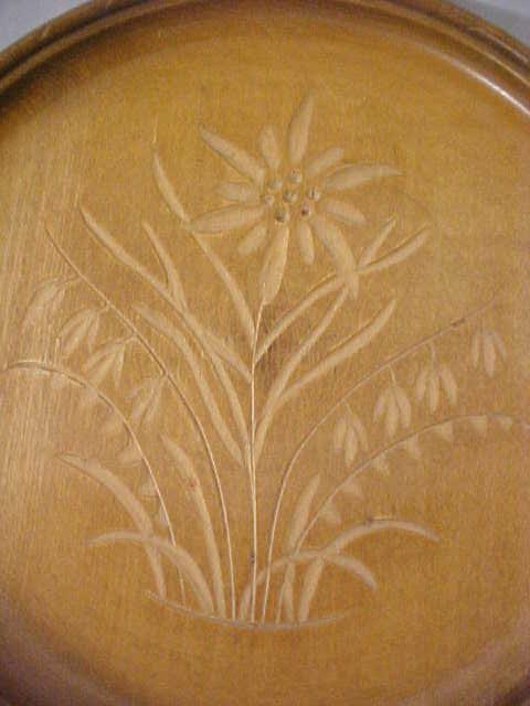 Thorens Music Box Carved Wood Dresser Tray
