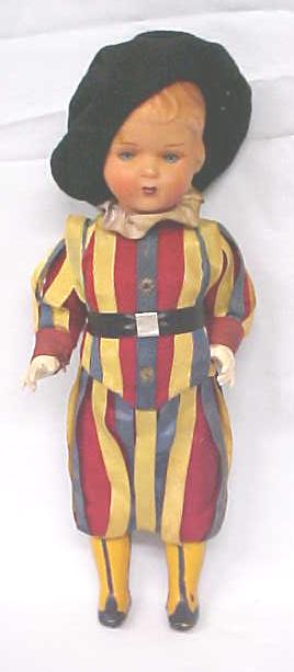 Celluloid Doll Palace Guard Colorful Uniform
