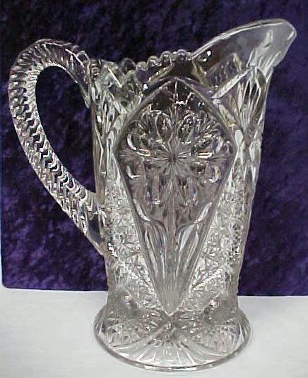 Pressed Glass Pitcher Elegant Design
