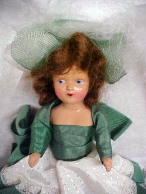 Hard Plastic Doll 1950's Auburn Hair Beauty
