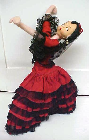 Klumpe Roldan Doll Spanish Dancer Lady in Red