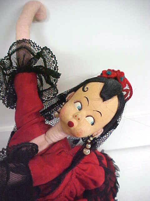 Klumpe Roldan Doll Spanish Dancer Lady in Red