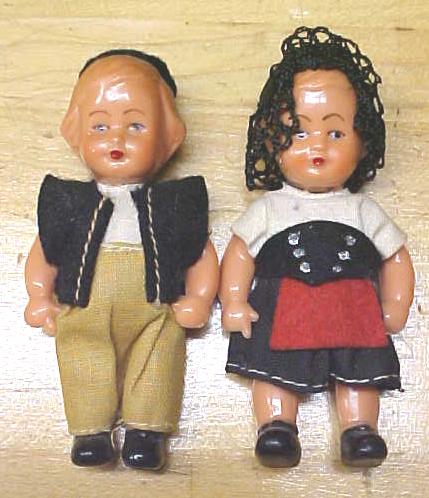 Celluloid Dolls Miniature Ethnic Clothing