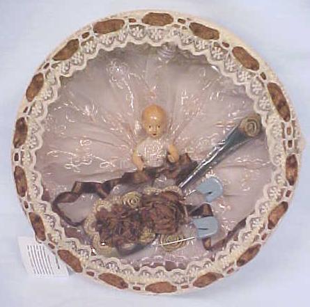 Miniature Doll Ornate Box Baby Gift Vintage