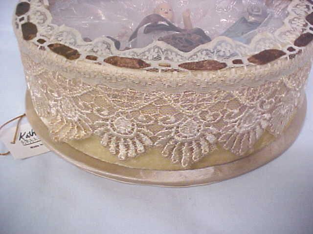 Miniature Doll Ornate Box Baby Gift Vintage