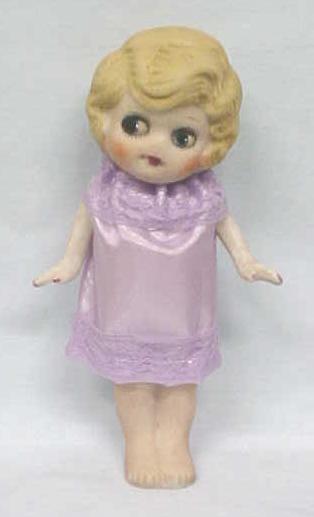 All Bisque Doll Flapper Style Large Eyes