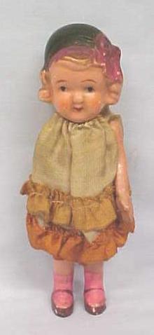 All Bisque Doll Style 1930's Miniature