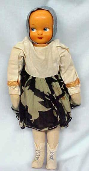 Large Celluloid Doll Poland Ethnic