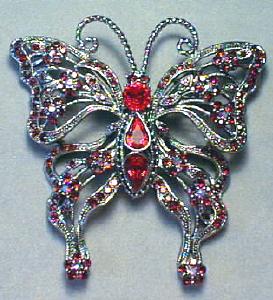 Deco Rhinestone Brooch Exquisite Butterfly