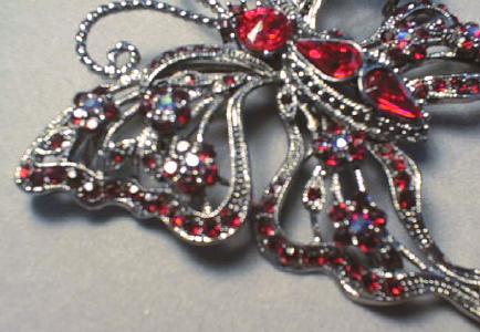 Deco Rhinestone Brooch Exquisite Butterfly