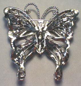 Deco Rhinestone Brooch Exquisite Butterfly