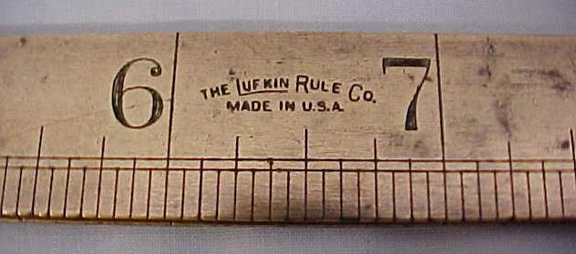 Lufkin No. 1086 Brass Folding Rule 24 inch