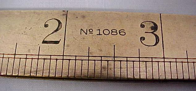 Lufkin No. 1086 Brass Folding Rule 24 inch
