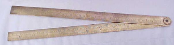 Lufkin No. 1086 Brass Folding Rule 24 inch