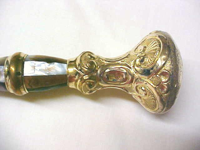 Umbrella Gold Mother of Pearl Victorian Ladies