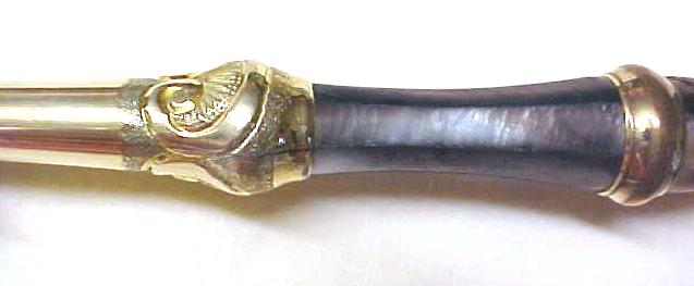 Umbrella Gold Mother of Pearl Victorian Ladies
