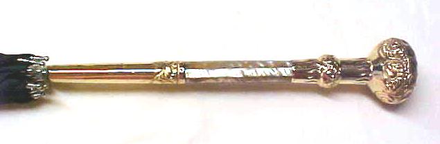 Antique Umbrella Ladies Gold Mother of Pearl Victorian MOP