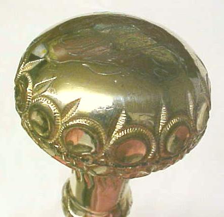 Antique Umbrella Ladies Gold Mother of Pearl Victorian MOP