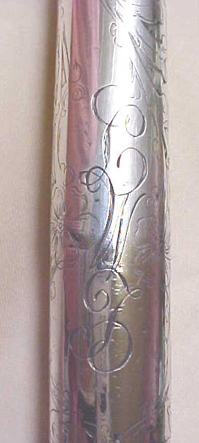 Umbrella Rolled Silver Antique Ornate Handle
