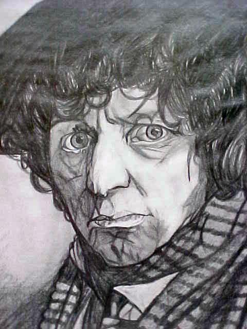 Doctor Who Tom Baker Original Drawing