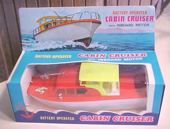 Cabin Cruiser Boat 1960's Battery Operated
