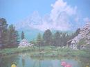 Puzzle Mountains Flowers Lake Germany Trefl