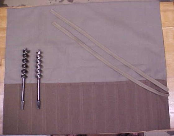 Large Heavy Duty Auger Bit Tool Roll Lined