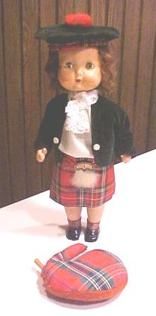 Roddy Doll England Walker 1950's HP Bagpipes