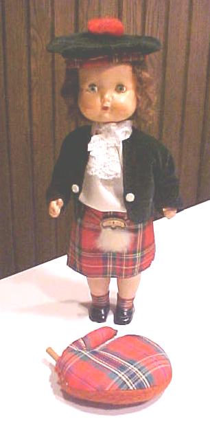Roddy Doll England Walker 1950's HP Bagpipes
