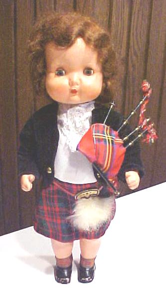 Roddy Doll England Walker 1950's HP Bagpipes