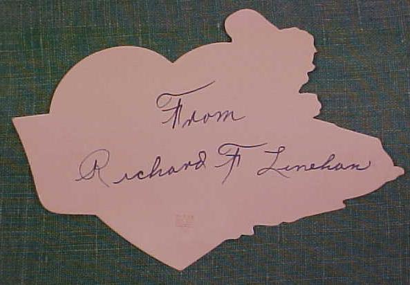 Antique Valentines Card Boy & Girl Cabin Cruiser