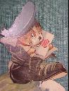 Antique Valentines Card Puppy in Boot