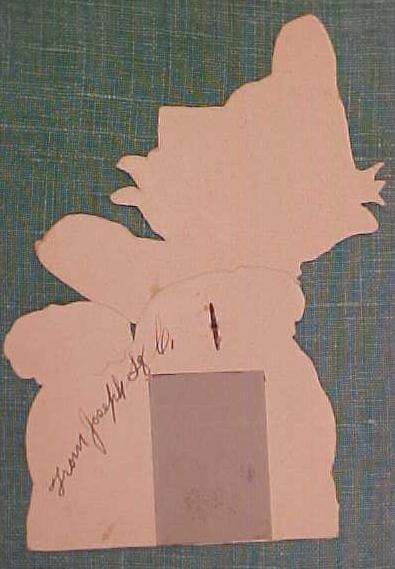 Antique Valentines Card Puppy in Boot