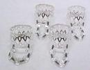 Napkin Rings Cutwork & Prisms Silverplate