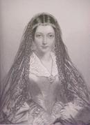 Lady Jane Engraving 1840's Ornate Frame