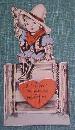 Antique Valentines Card Cowgirl